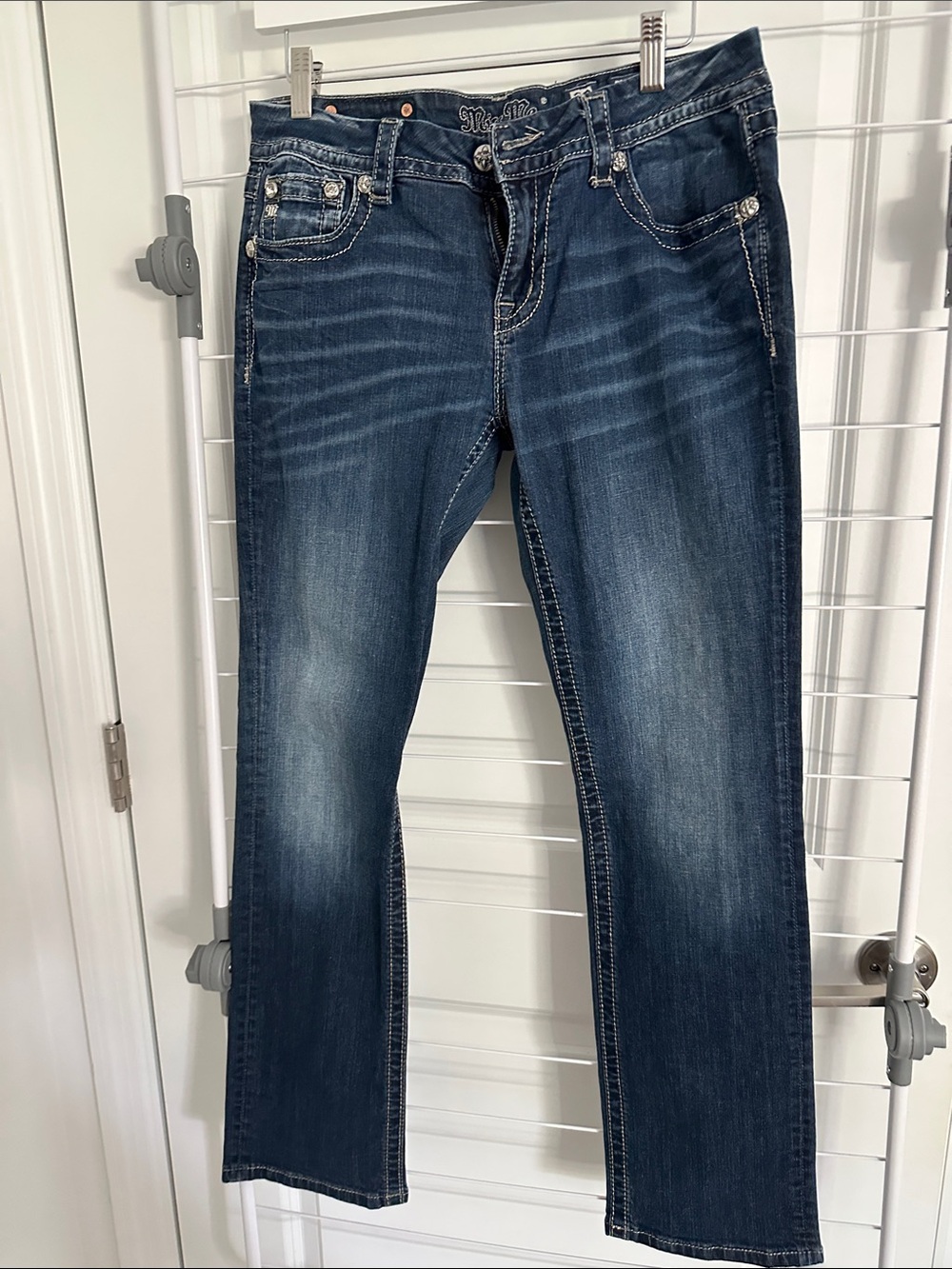 Miss Me Women's Dark Indigo Straight Leg Jeans
